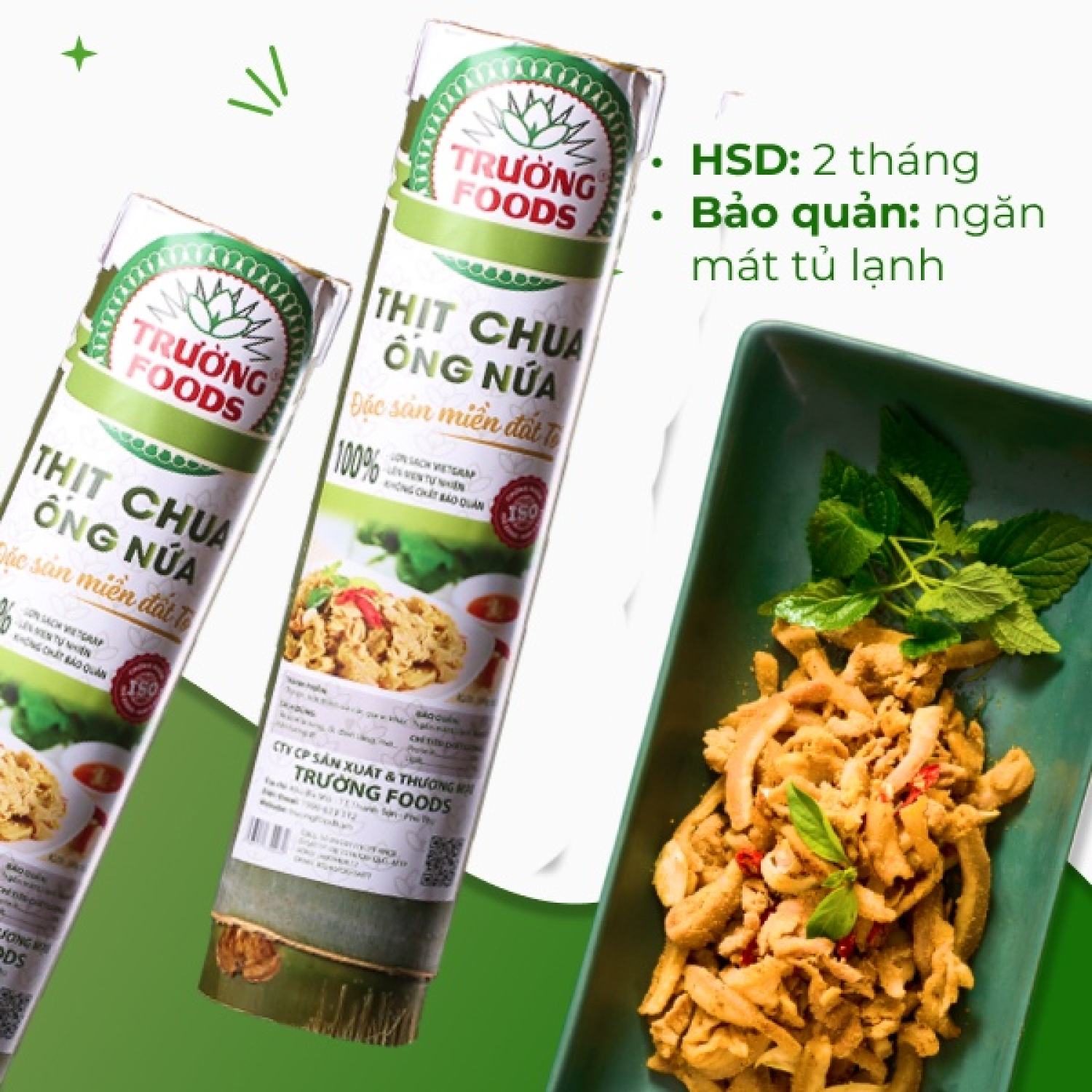 Combo 3 Thịt Chua Ống Nứa Đặc Biệt Trường Foods