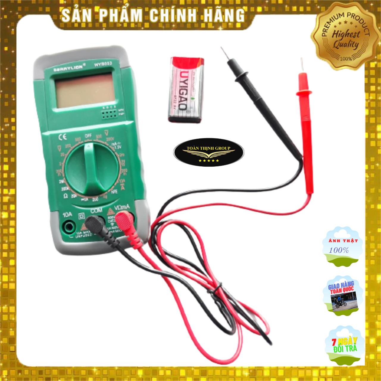 [Hàng Nhập Khẩu] Đồng Hồ Vạn Năng Hiệu BERRYLION Chính Hãng - Đồng Hồ Ampe Kế Kỹ Thuật Số - Chất Lượng Tuyệt Đối - Chuyên Đo Điện Trở, Điện Kế