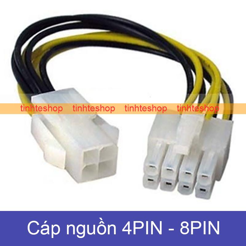 Dây nguồn 8pin sang 4pin - dây đổi nguồn molex 4pin cái ra 8pin đực 20cm