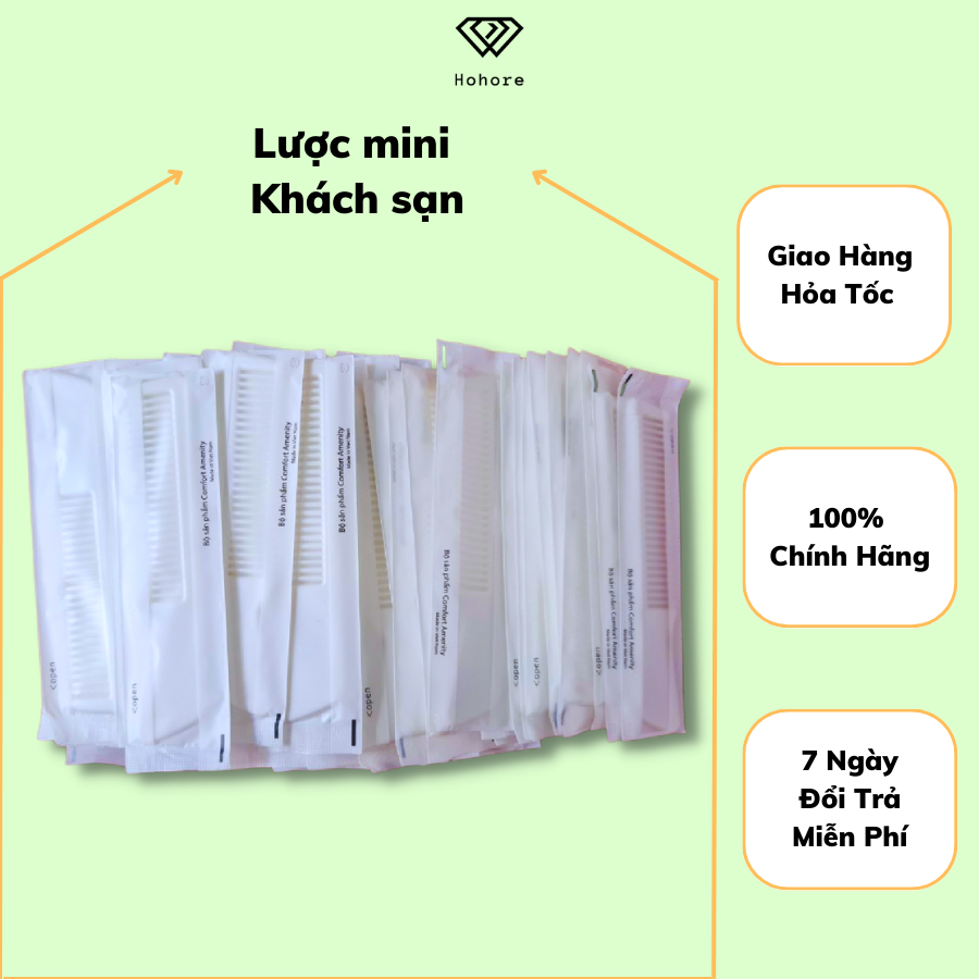 Lược chải tóc mini cho nhà nghỉ và khách sạn, lược dùng 1 lần, amenitest khách sạn, đồ dùng phòng tắm khách sạn