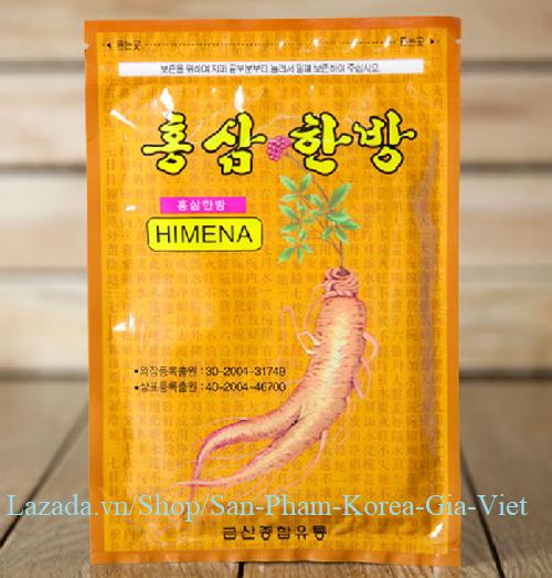 Miếng Dán Himena Korea Hồng Sâm Trị Nhức Mỏi