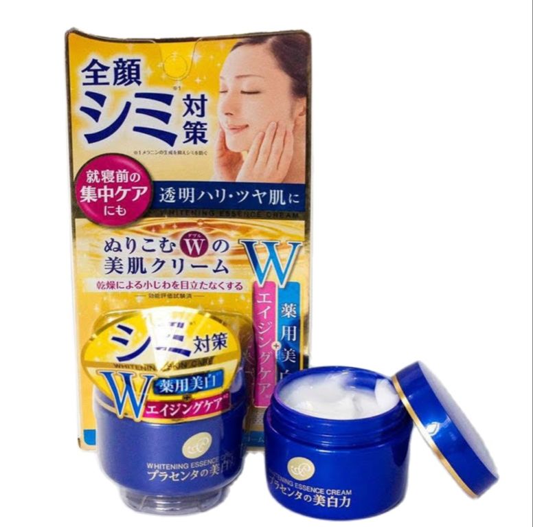 Kem Dưỡng Trắng Da Meishoku Whitening Essence Cream Placenta Nhật Bản