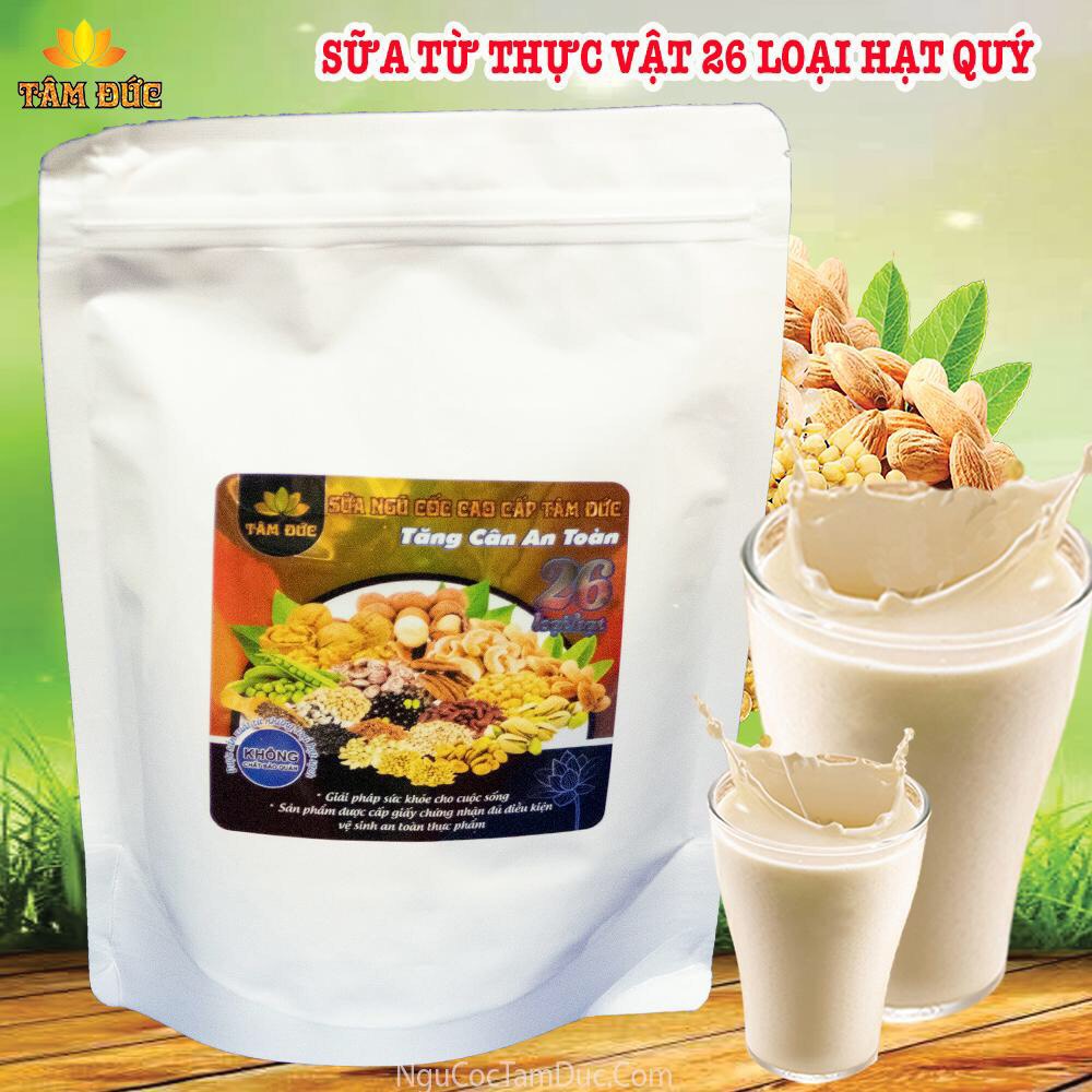 Sữa Ngũ Cốc Tâm Đức Tăng Cân An Toàn 26 Loại Hạt Túi Zip (500g)