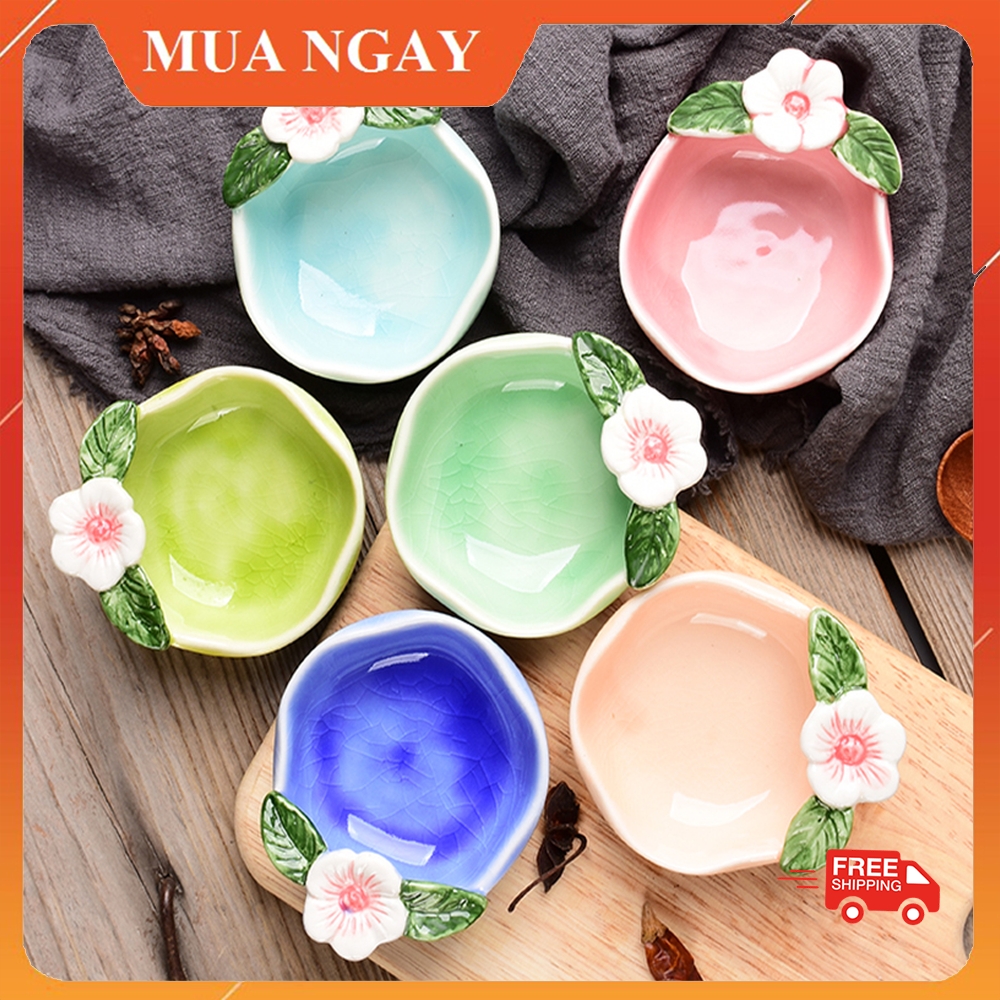 Chén ăn dặm gốm sứ cao cấp cho bé hinh miệng hoa anh đào siêu đẹp KIDOTA