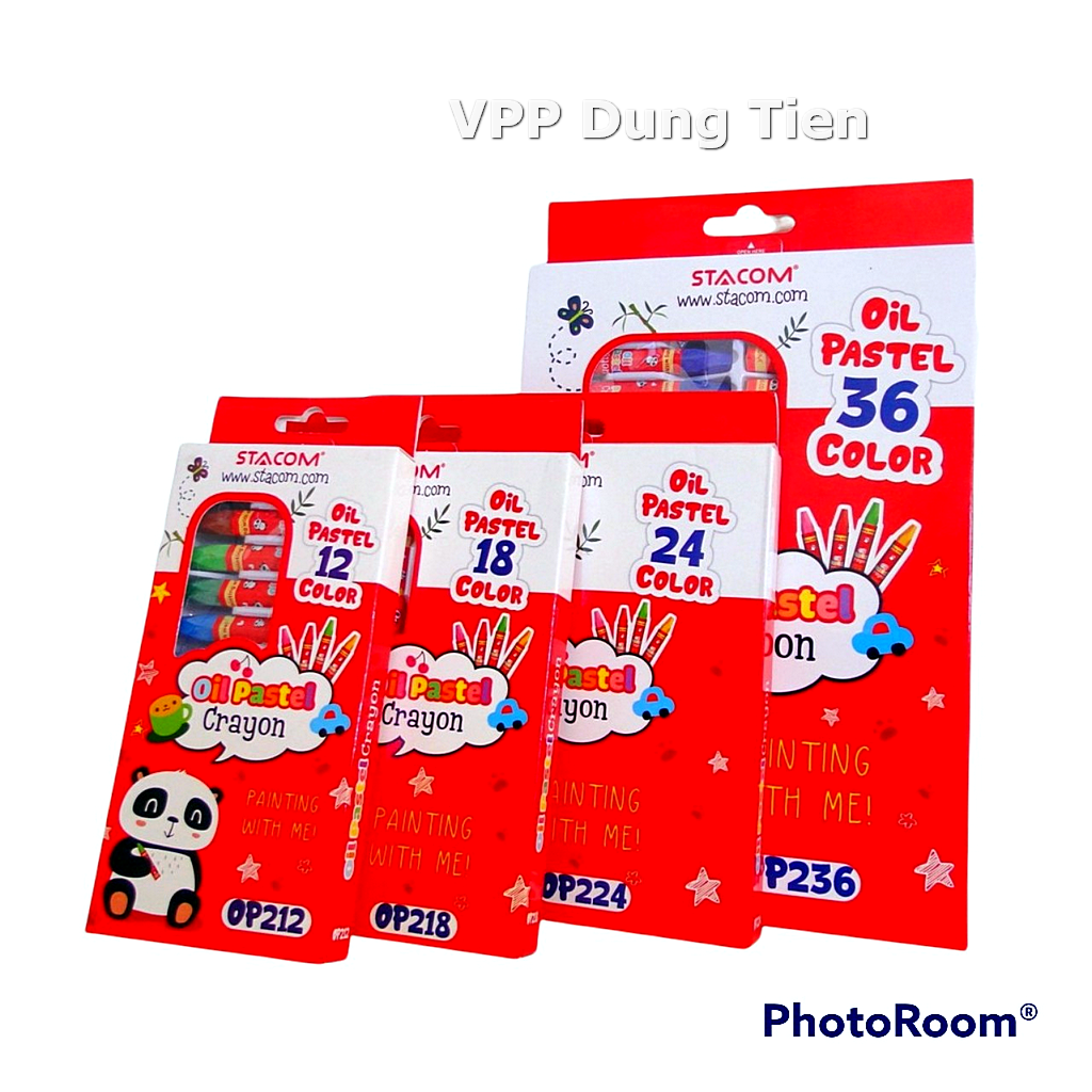 Bộ sáp màu dầu oil pastel 12/ 18/ 24/ 36 màu stacom