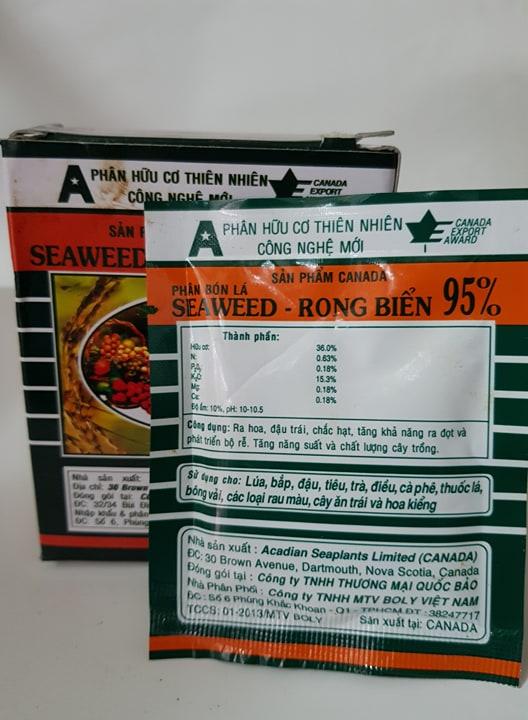 1 hộp 10 gói Phân bón lá hữu cơ Seaweed