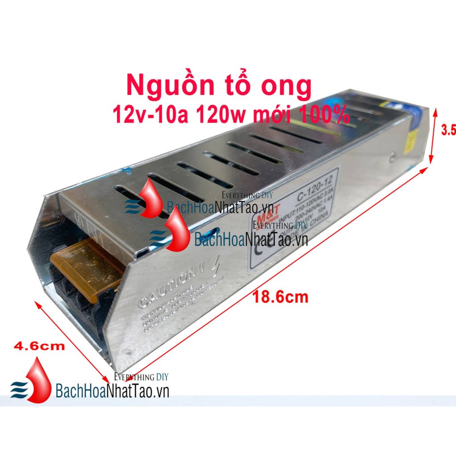 Nguồn tổ ong 12v 10a 120w mới 100%