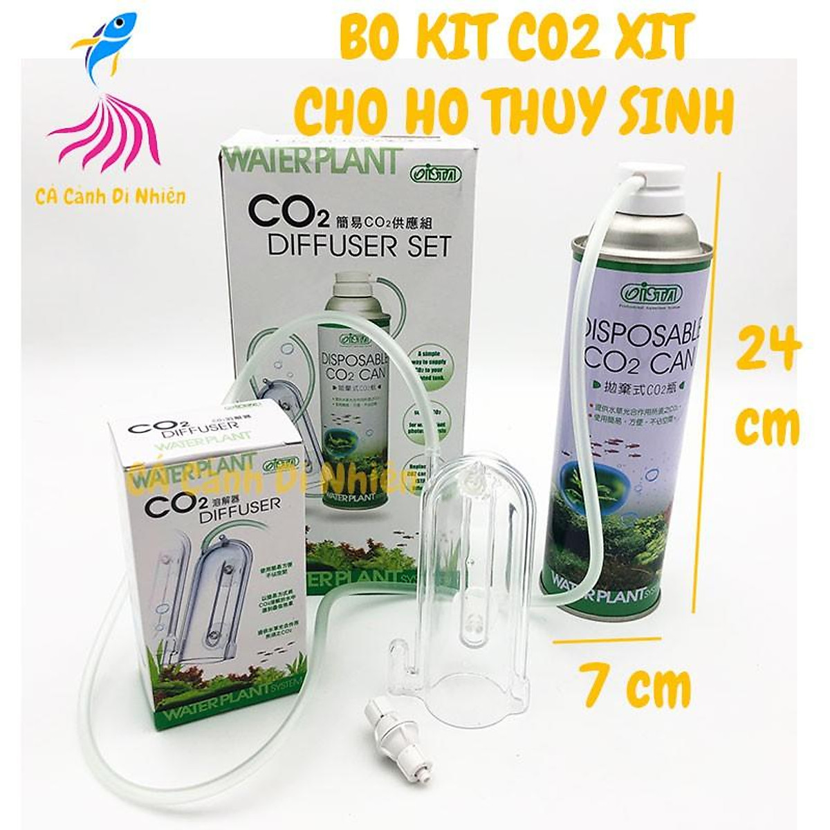 Bộ kit co2 xịt ista i-512 diffuser set cho hồ cá thủy sinh