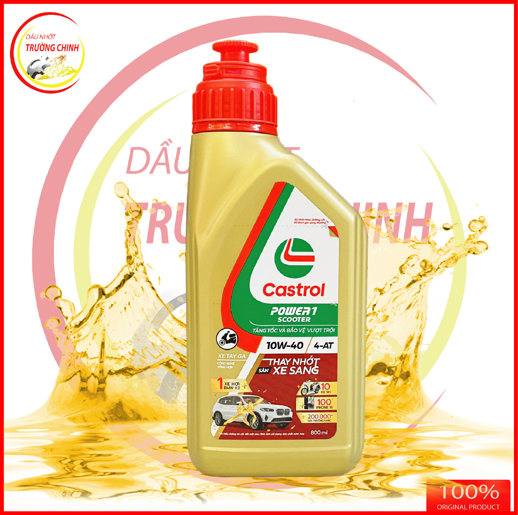 Nhớt Castrol Power 1 Scooter 10W40 dành cho xe ga hàng chính hãng