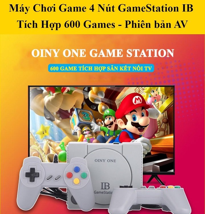 Quẹo video TV Máy chơi game 4 nút NES 600 trò - Máy chơi game contra - Máy chơi game cổ điển có tay cầm game