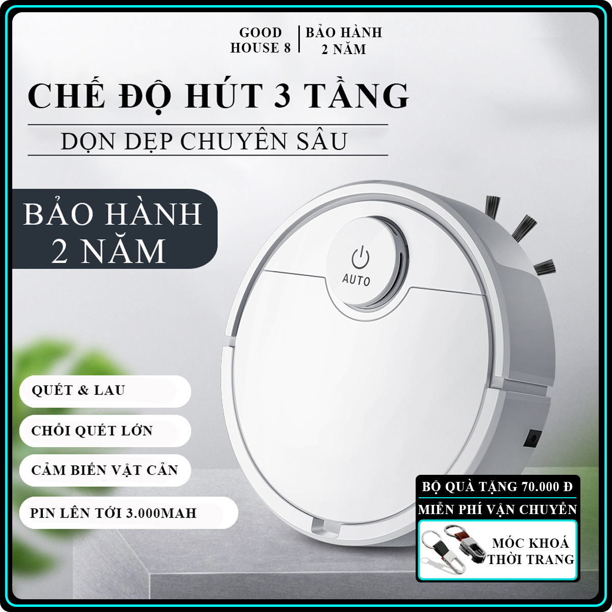 Robot hút bụi lau nhà thông minh.Nút chạm cảm ứng, Lau dọn thông minh, dung tích lớn, Thời gian chờ siêu lâu,robot hút bụi lau nhà,Sản phẩm mới năm 2020. Bảo hành 2 năm, lỗi đổi mới trong 7 ngày.