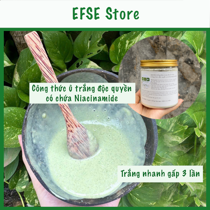Bột ủ trắng Niacinamide độc quyền Spa tắm trắng thuần chay homemade Kim - Thuần Thiên Nhiên trắng da dưỡng da nâng tone