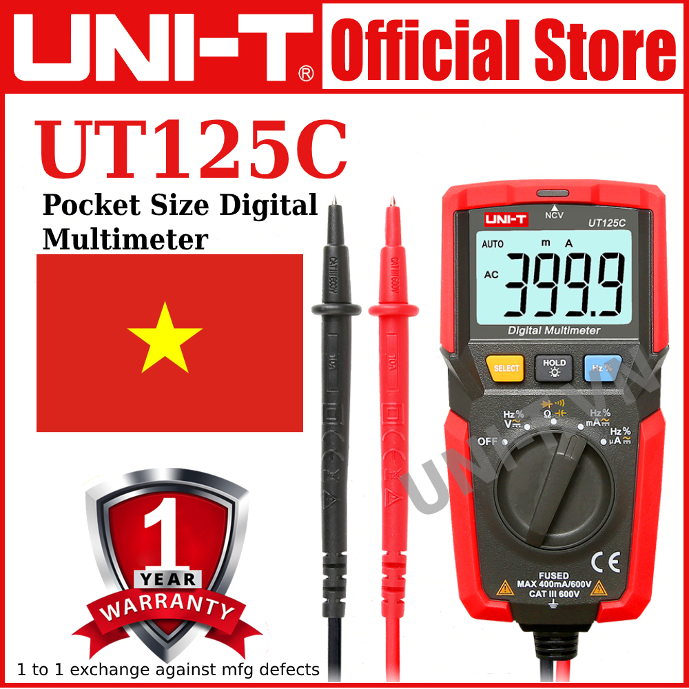 Uni-t ut125c pocket size digital multimeter