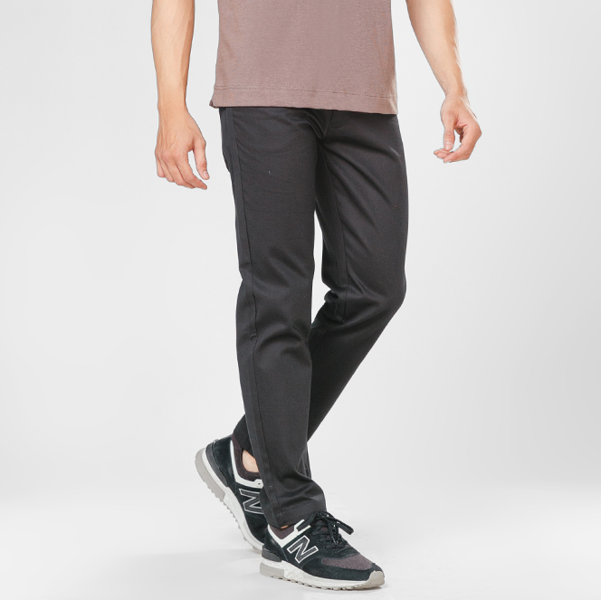Quần kaki nam Milvus màu xám đen BRPN002MGY06