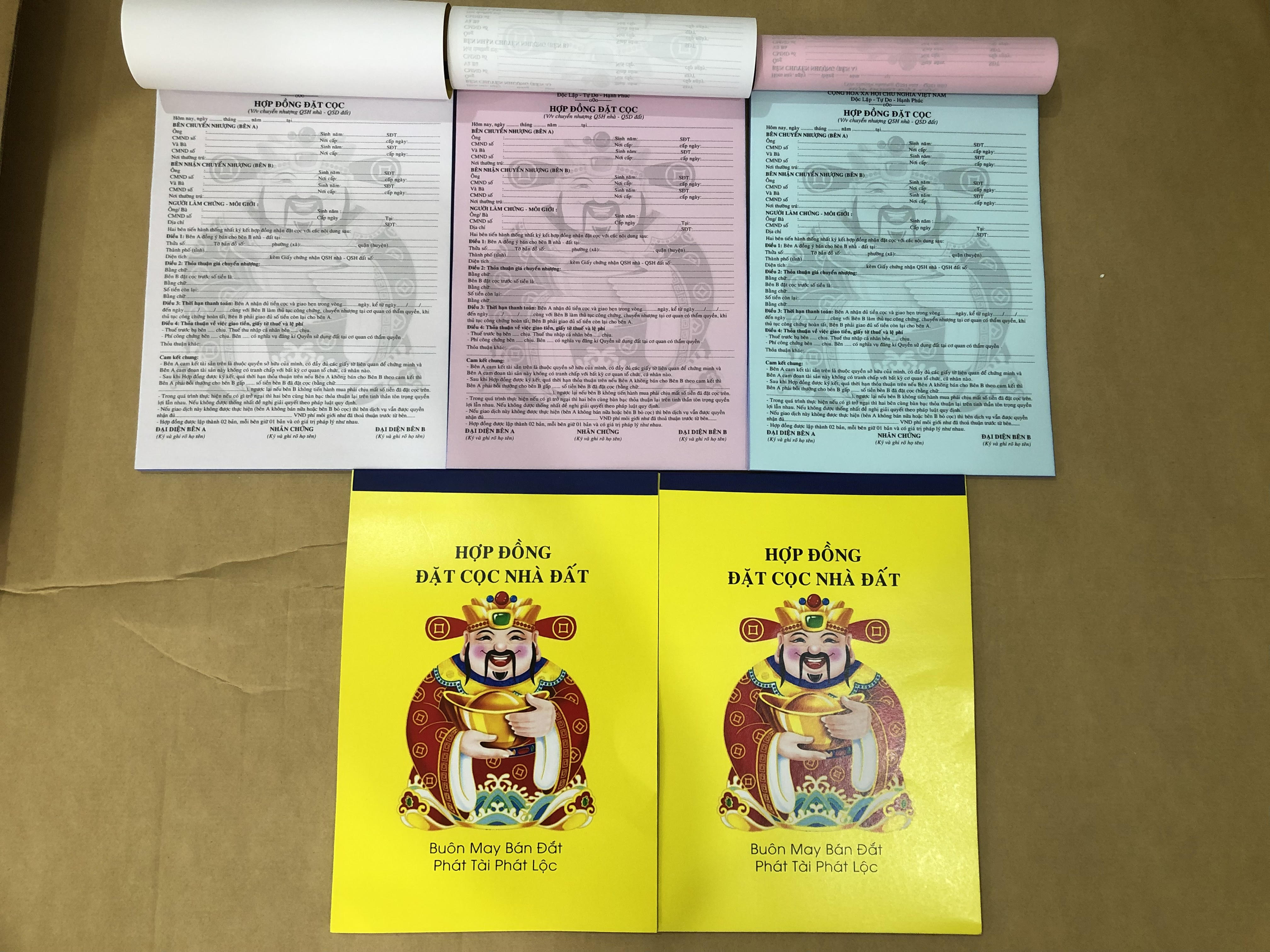 Sổ cọc đất thần tài 3 liên 33HĐ
