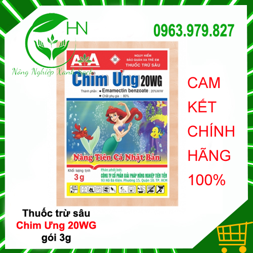 Thuốc trừ sâu sinh học Chim Ưng 20WG - Mát cây không gây cháy lá