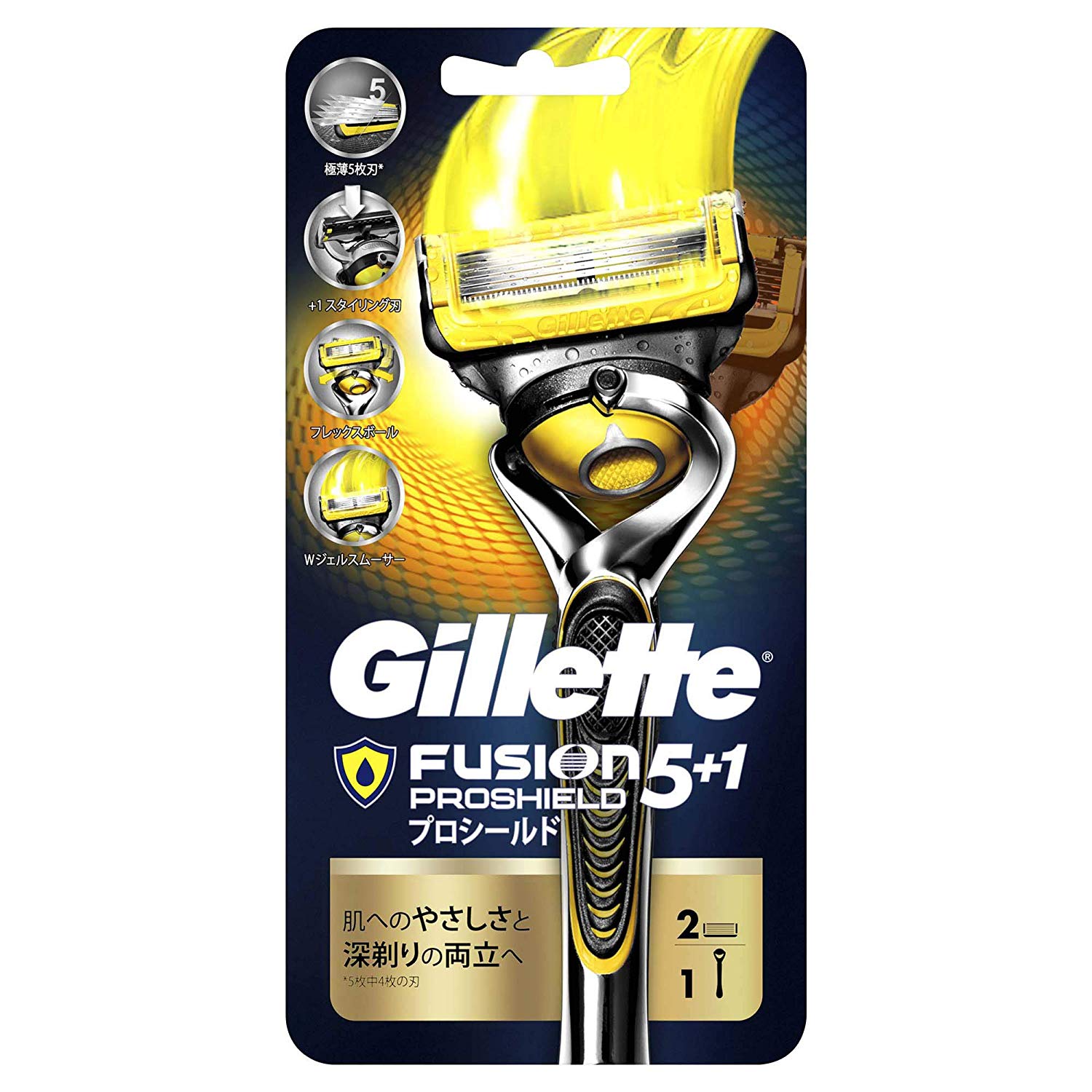 Dao cạo râu 5 lưỡi kép Gillette Fusion 5+1 Proshield Nhật Bản