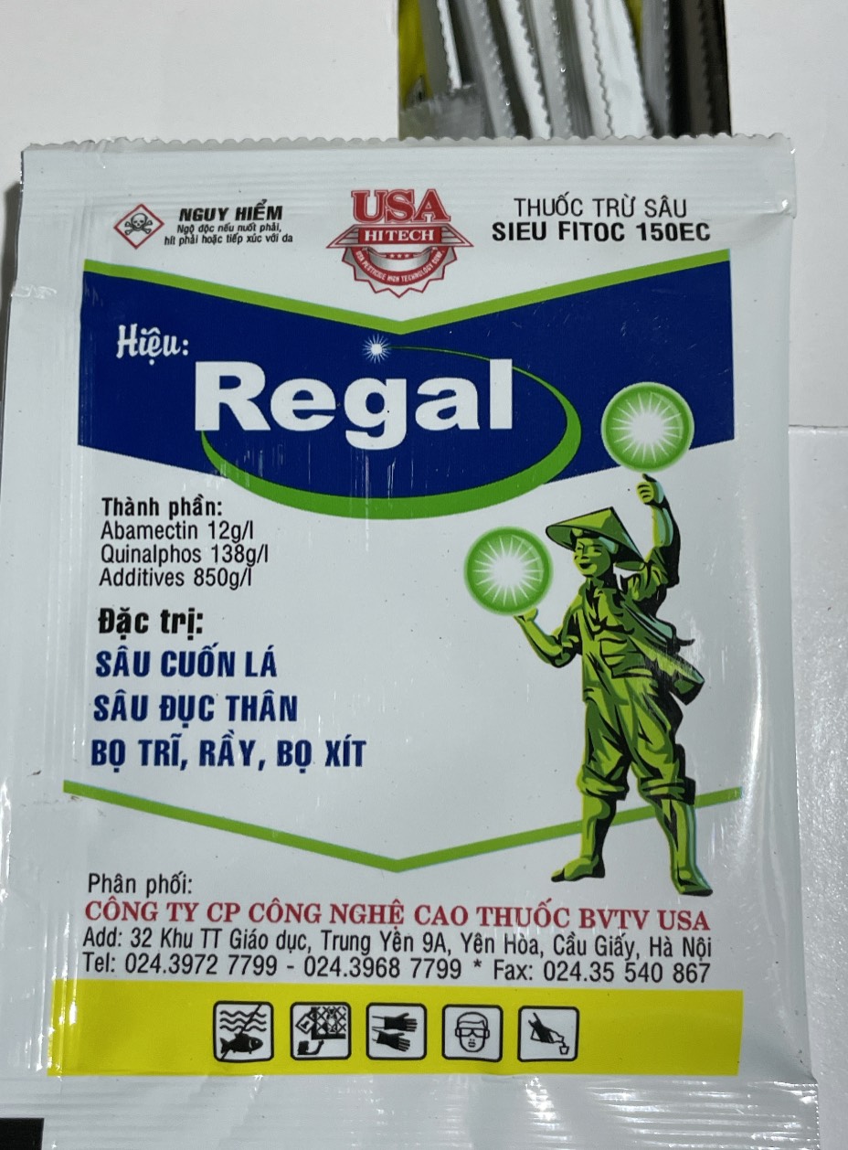 Chế phẩm diệt côn trùng sâu đục thân sâu đo nhện bọ trĩ Regal gói 15ml