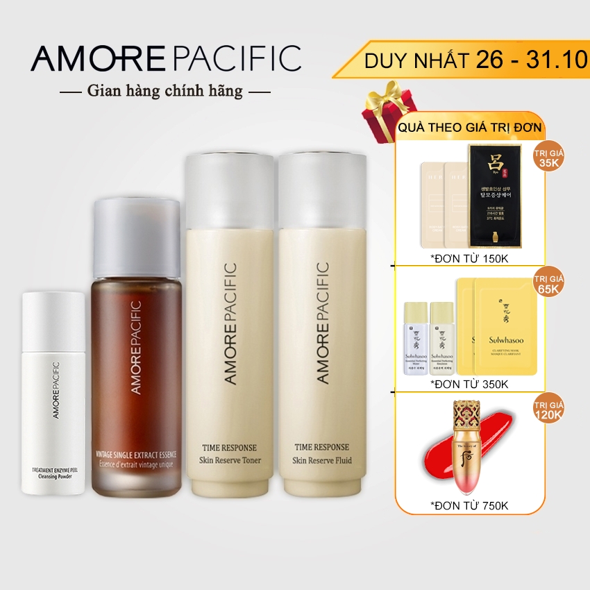 Bộ Dưỡng Amore Pacific 5 sản phẩm - Amorepacific 5items; Bộ dưỡng da Amore; Nước thần Amore; Nước hoa hồng Amore; Toner Amore; Sữa dưỡng Amore; Xịt khoáng Amore; ; Bột rửa mặt Amore; Bộ Amore 4 món