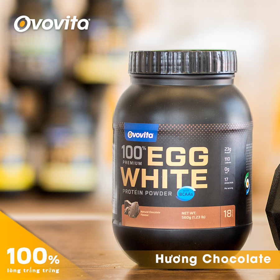 Bột Protein Lòng Trắng Trứng Cao Cấp Ovovita Hũ 560gr. Hàng Công Ty Có Sẵn Giao Ngay