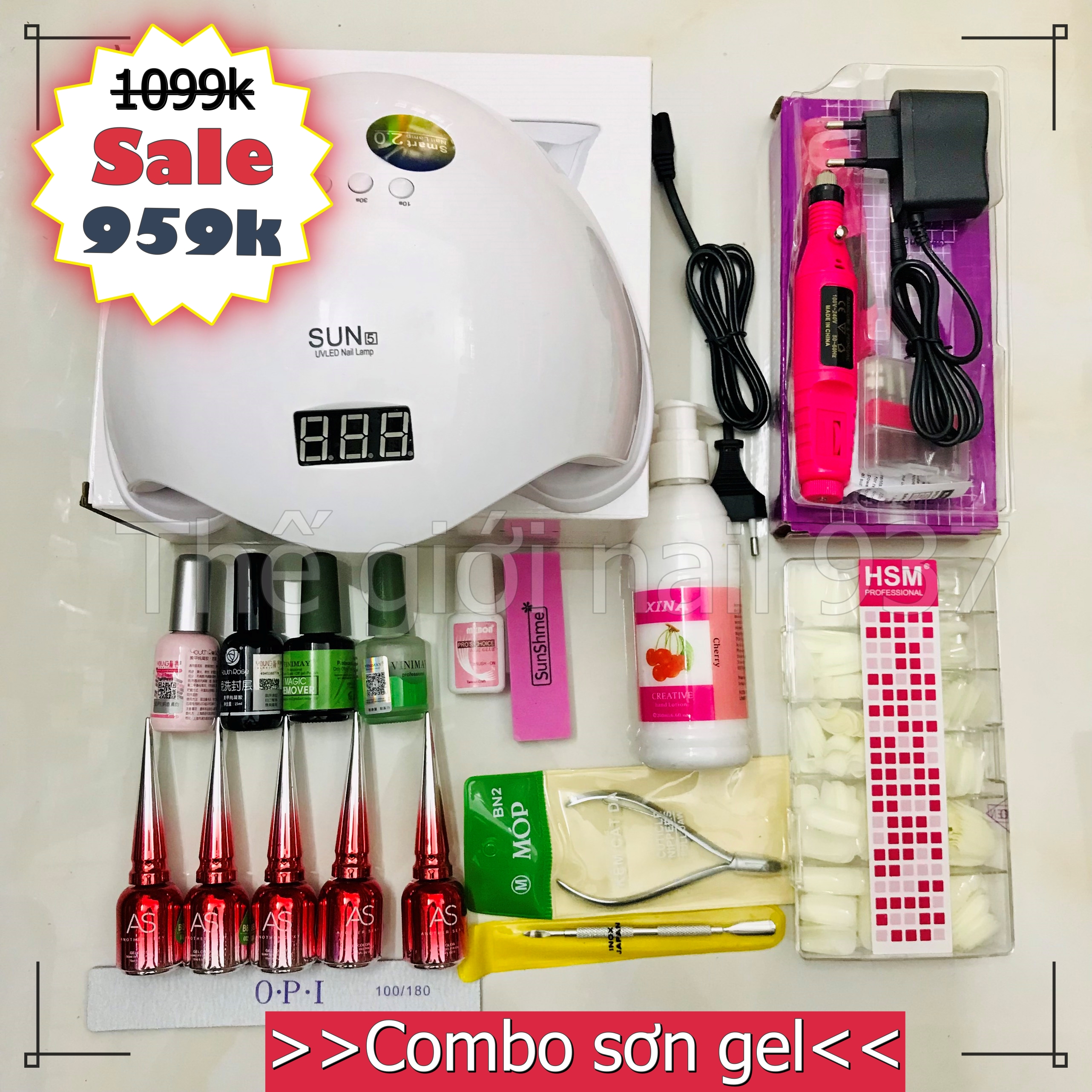 Combo đồ làm nail cơ bản 959k - - tgn937 - combo 13