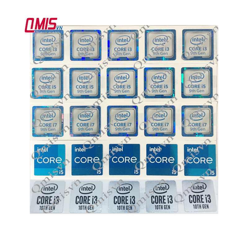 01 TEM LOGO INTEL CORE I3 I5 I7 I9 thế hệ 8 9 10 11 12 13 GEN 8 GEN 9 GEN 10 GEN 11 GEN 12 GEN 13 - 