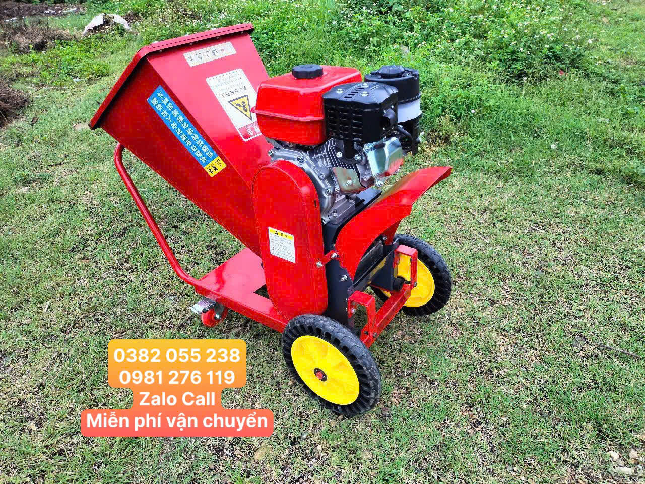 Máy băm Tàu Dừa, Băm Cành Cây Dọn Vườn Chạy Động Cơ Xăng