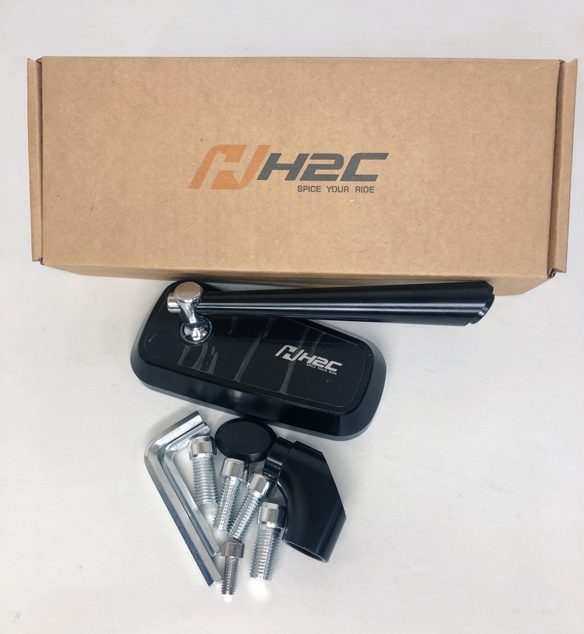 Kính Kiếng Gương H2C mẩu vuông gắn xe máy