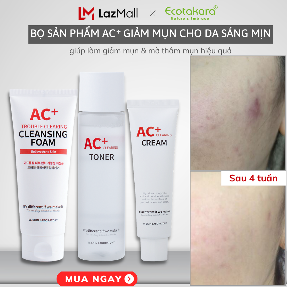 Bộ sản phẩm cho da mụn AC+ Trouble Care giúp giảm mụn, ngừa thâm do mụn, xuất xứ Hàn Quốc