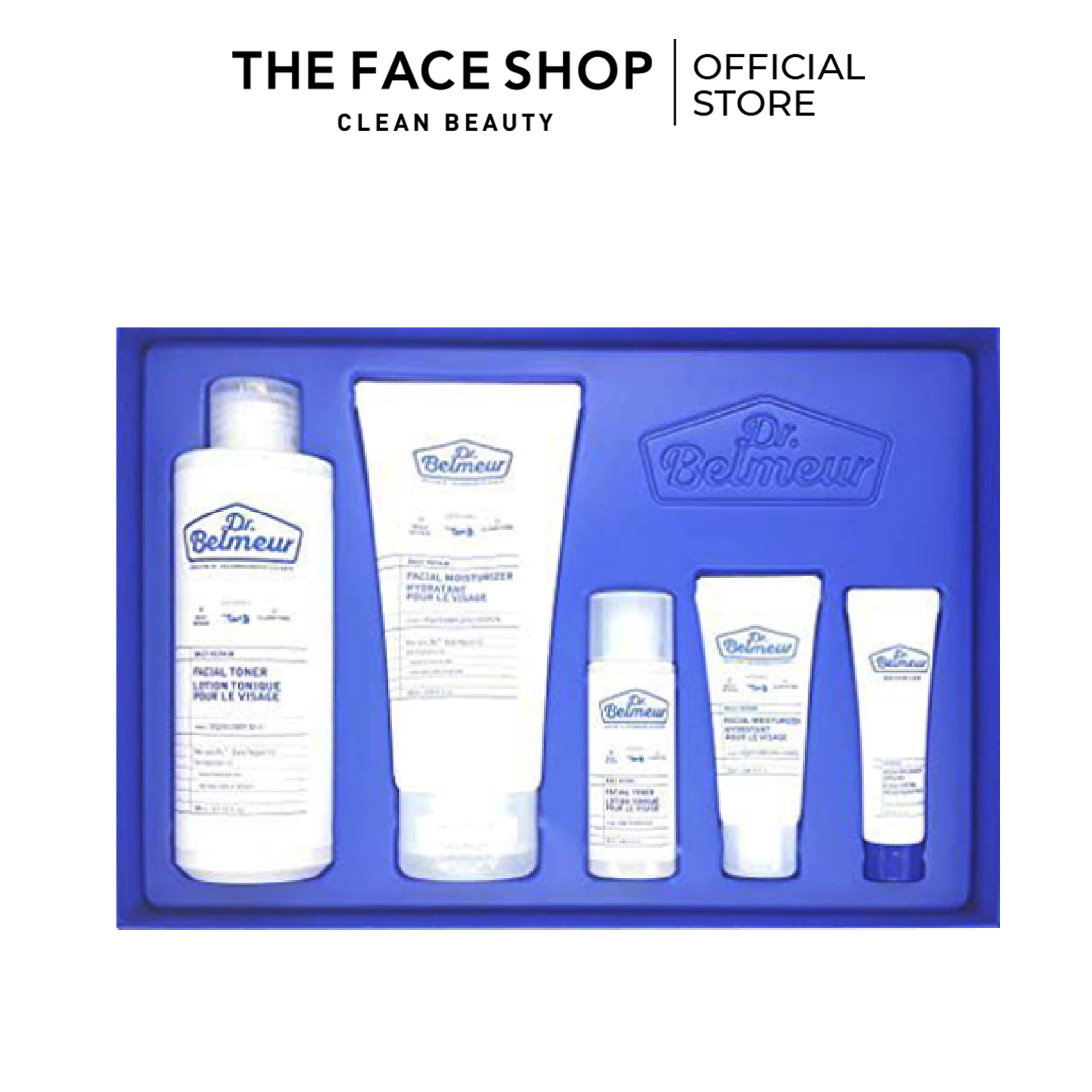 Bộ Dưỡng Phục Hồi Da Thefaceshop Dr.Belmeur Daily Repair Skincare Set (5 Items)