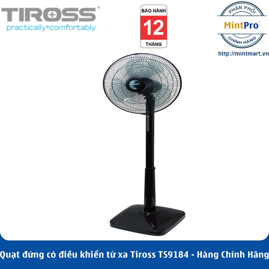 Quạt đứng có điều khiển từ xa Tiross TS9183 - Hàng Chính Hãng
