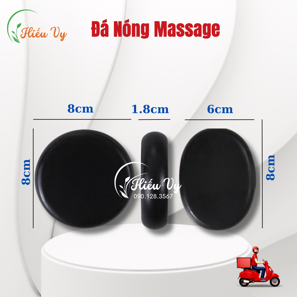 Đá nóng massage body cho spa dưỡng sinh | Đá tròn, đá oval, đá massage cho spa