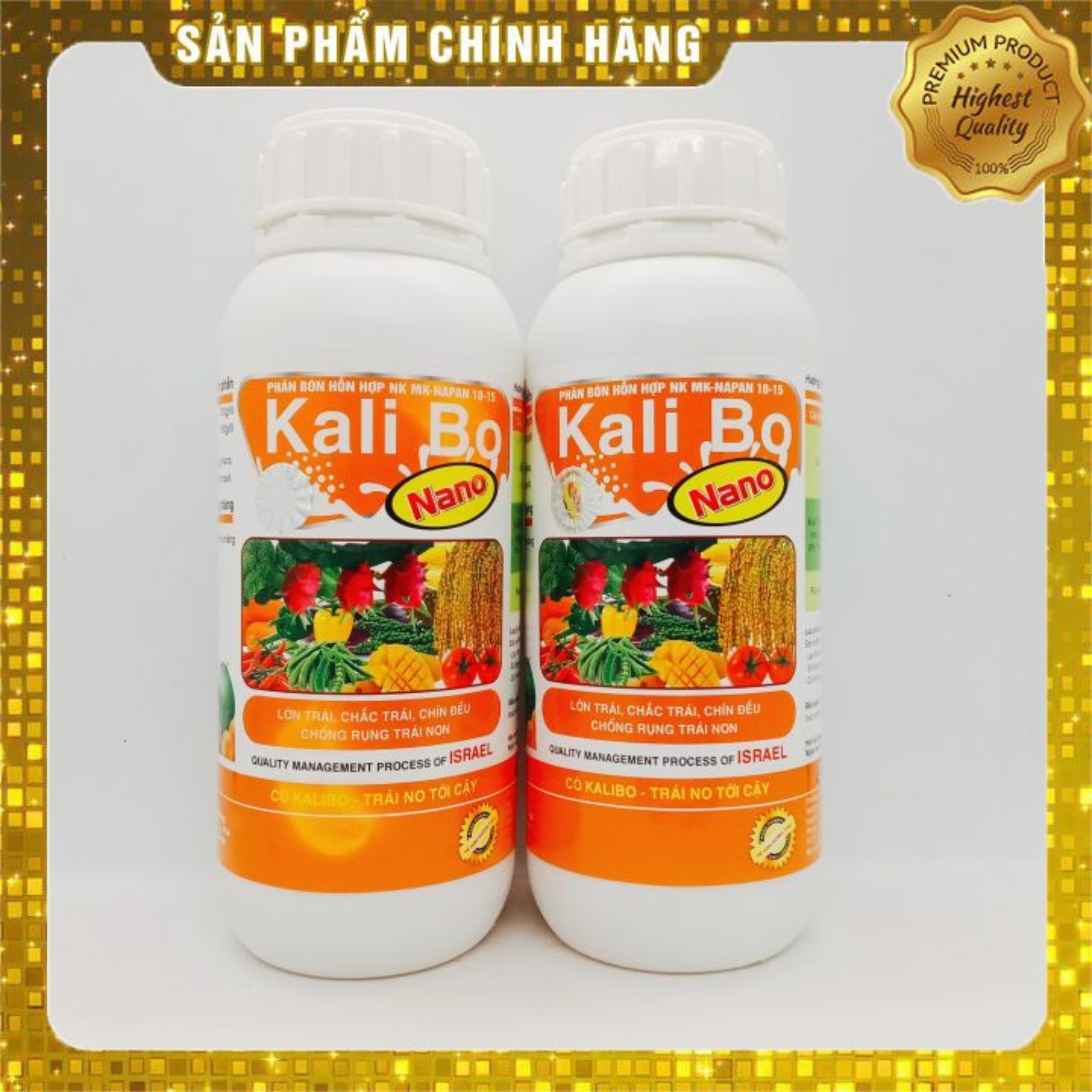 Phân bón Kali Bo Nano (500ml) giúp chống rụng trái non, lớn trái, chắc trái, chín đều