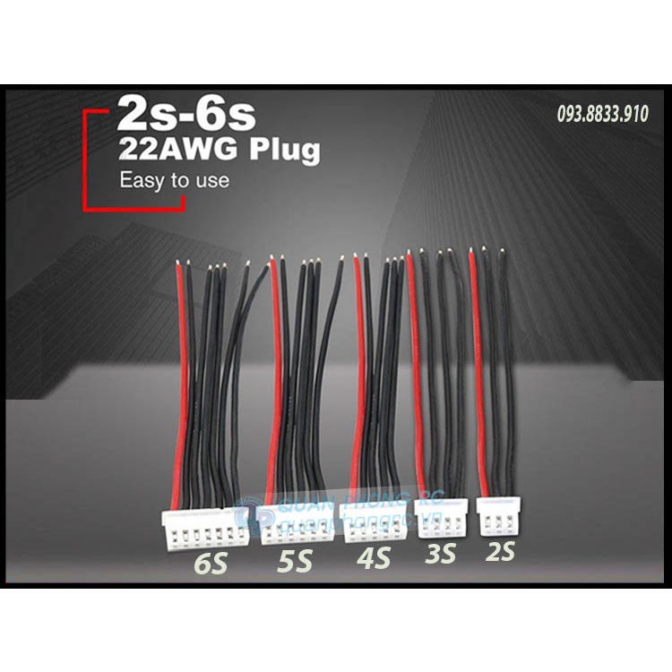 Combo dây balance silicon 2S-3S-4S-5S-6S dành cho máy bay điều khiển từ xa