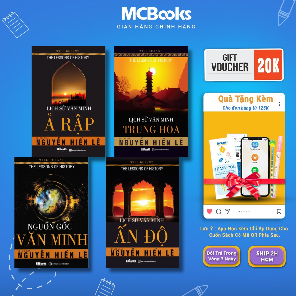 Sách - combo lịch sử văn minh ấn độ - ả rập - trung hoa - nguồn gốc văn minh - mcbooks