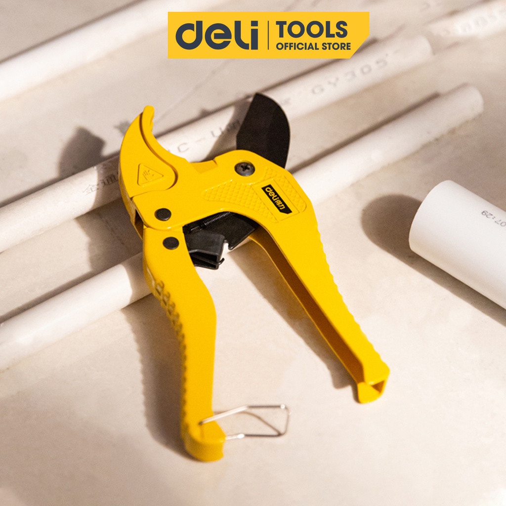 Kìm kéo cắt ống nhựa deli cao cấp - lưỡi thép hợp kim chất lượng cao, sắc bén, siêu bền - dl350042