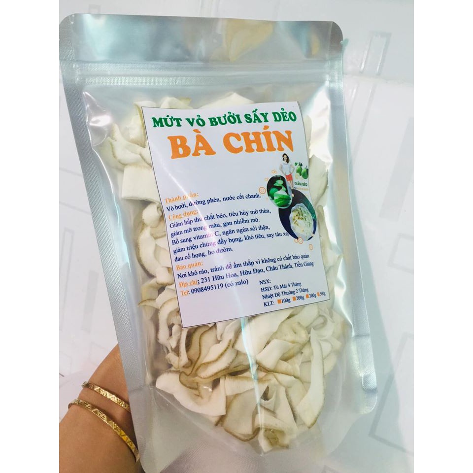 100g Mứt bưởi sấy dẻo đường phèn