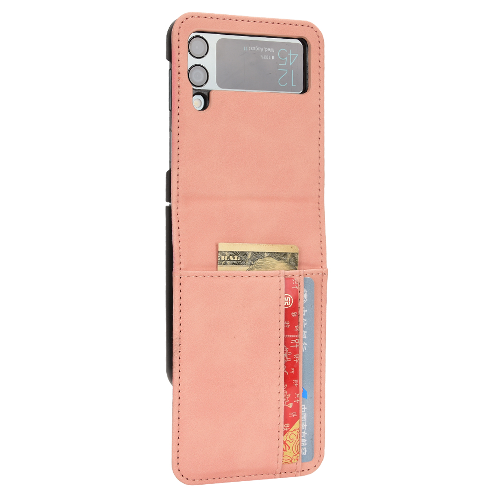 Ndnewcard Bao da đựng điện thoại dạng ví cho Samsung Galaxy Z Flip 4 5g FLIP4 Flip 3 flipp3 Bao Thời Trang Chống rơi giao hàng miễn phí