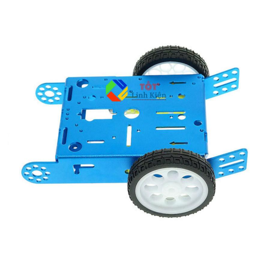 Bộ khung xe nhôm car robot bbc micro:bit - smart car robot 2wd diy