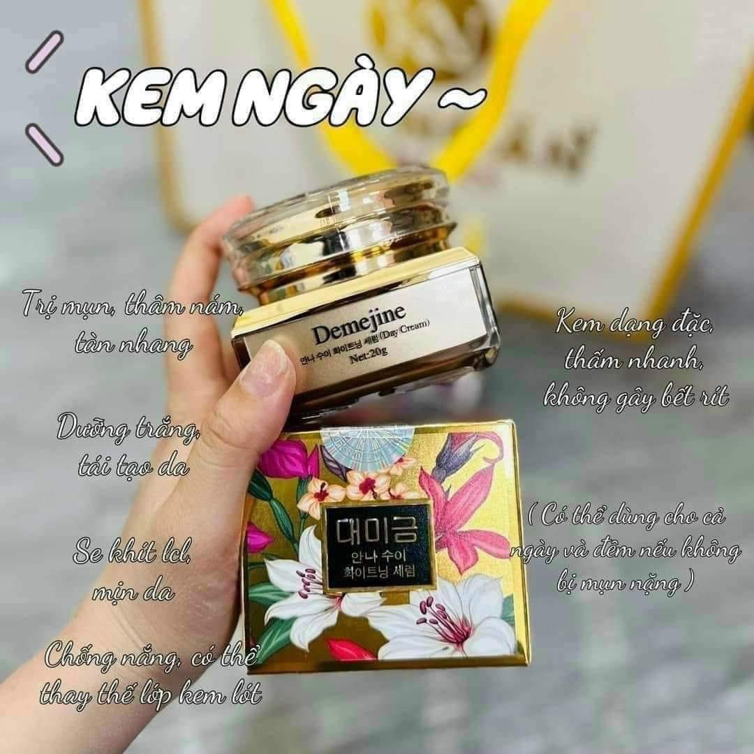 Bộ Kem Face Demejine Hàn Quốc Ngày và Đêm - dưỡng trắng da,hết mụn ƞám Եàn nhang - 5