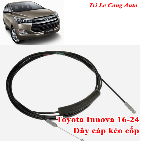 Toyota Innova 16-24 dây cáp kép cốp đậy nắp bình xăng thùng sau động cơ 2.0 2018 2020 2022 máy giật khóa móc nhiên liệu