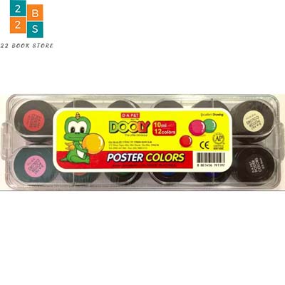 [HCM]Bộ Màu Nước Poster Dooly 12 Màu Dong A (10ml/lọ và 30ml/lọ)