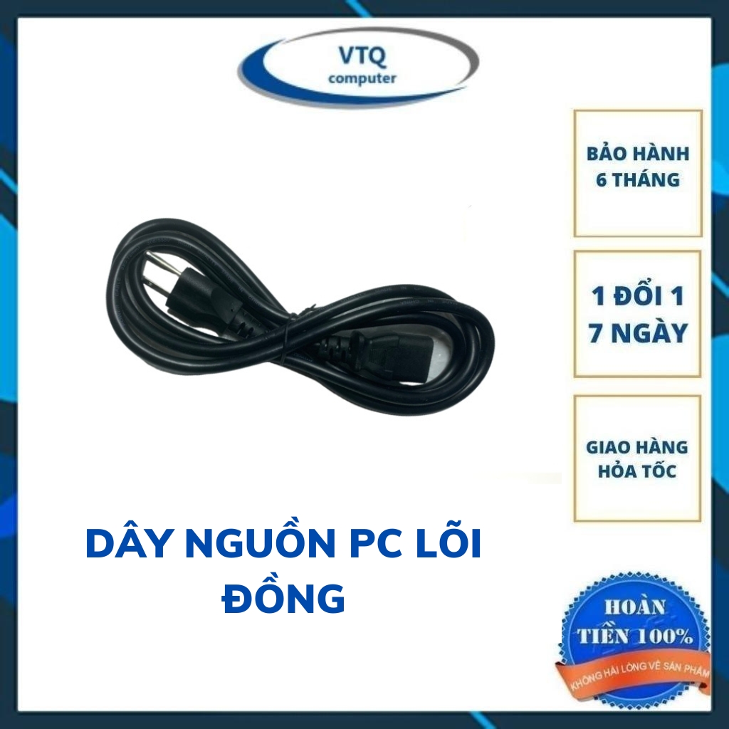 Dây Nguồn Máy tính,dây nồi cơm điện ,cáp nguồn PC Đen hàng bền đẹp chắc chắn
