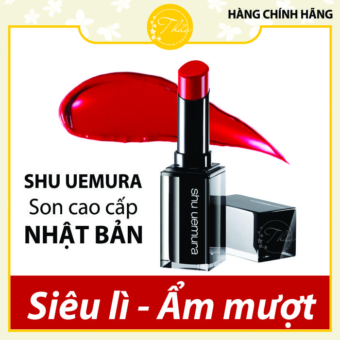 Son môi lì lâu trôi dưỡng ẩm chính hãng SHU UEMURA son siêu lì cao cấp Nhật Bản cho làn môi mềm mại mượt như nhung - THAO_STORE TM44-45
