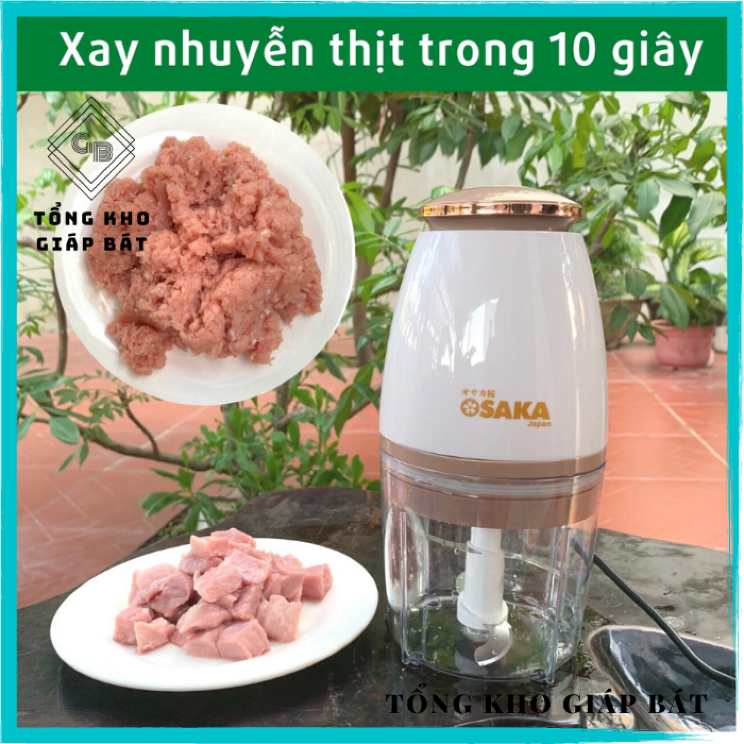 Máy xay cầm tay đa năng, chính hãng OSAKA cối xay dung tích 750ml