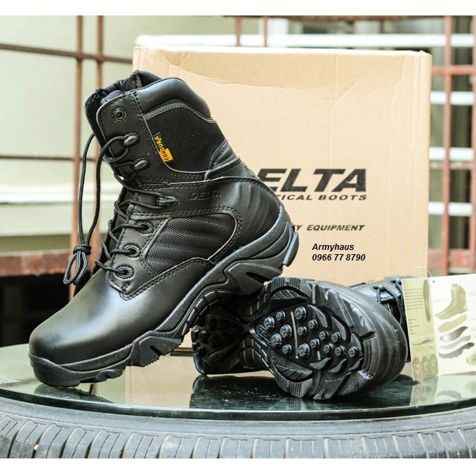Giày Delta Cao Cổ Phong Cách Lính Đi Phượt - Chất Liệu Cao Cấp, Đế Chống Trơn Trượt