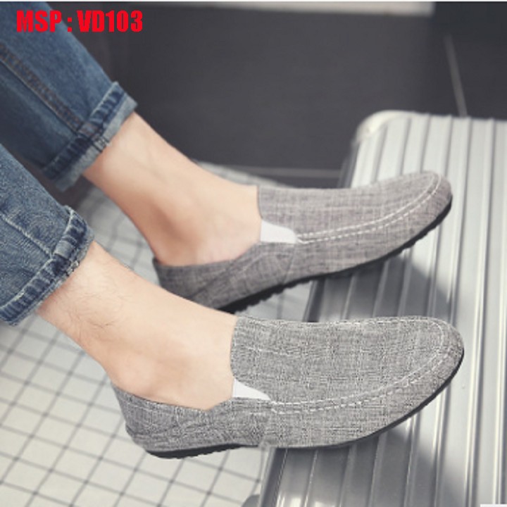- Giày lười nam - Giày lười vải nam nhiều màu