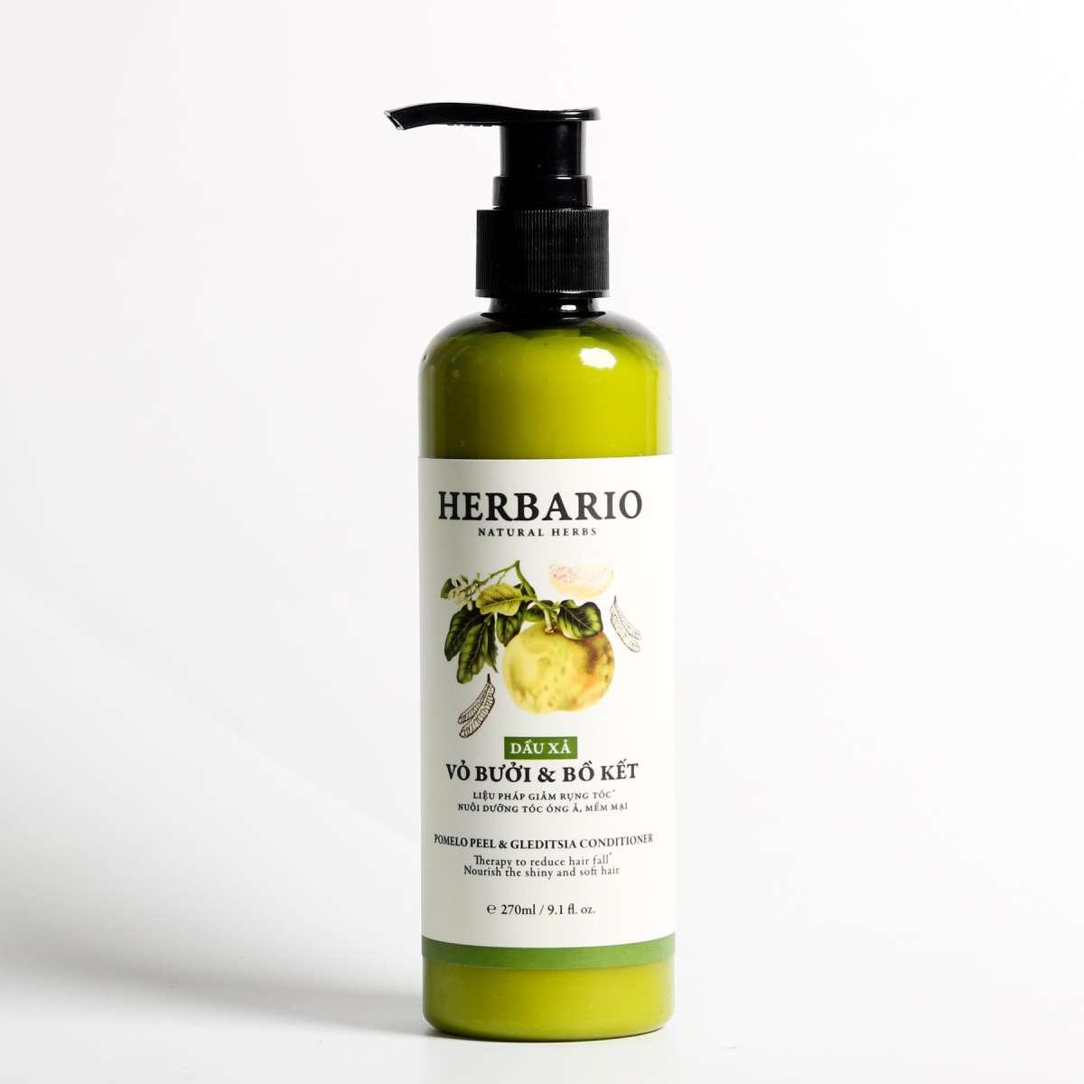 [HCM]Dầu xả Vỏ bưởi và Bồ kết HERBARIO 270ml