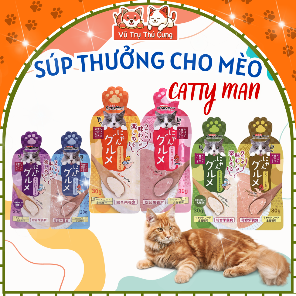 Catty man mix cat soup with 60g flavor