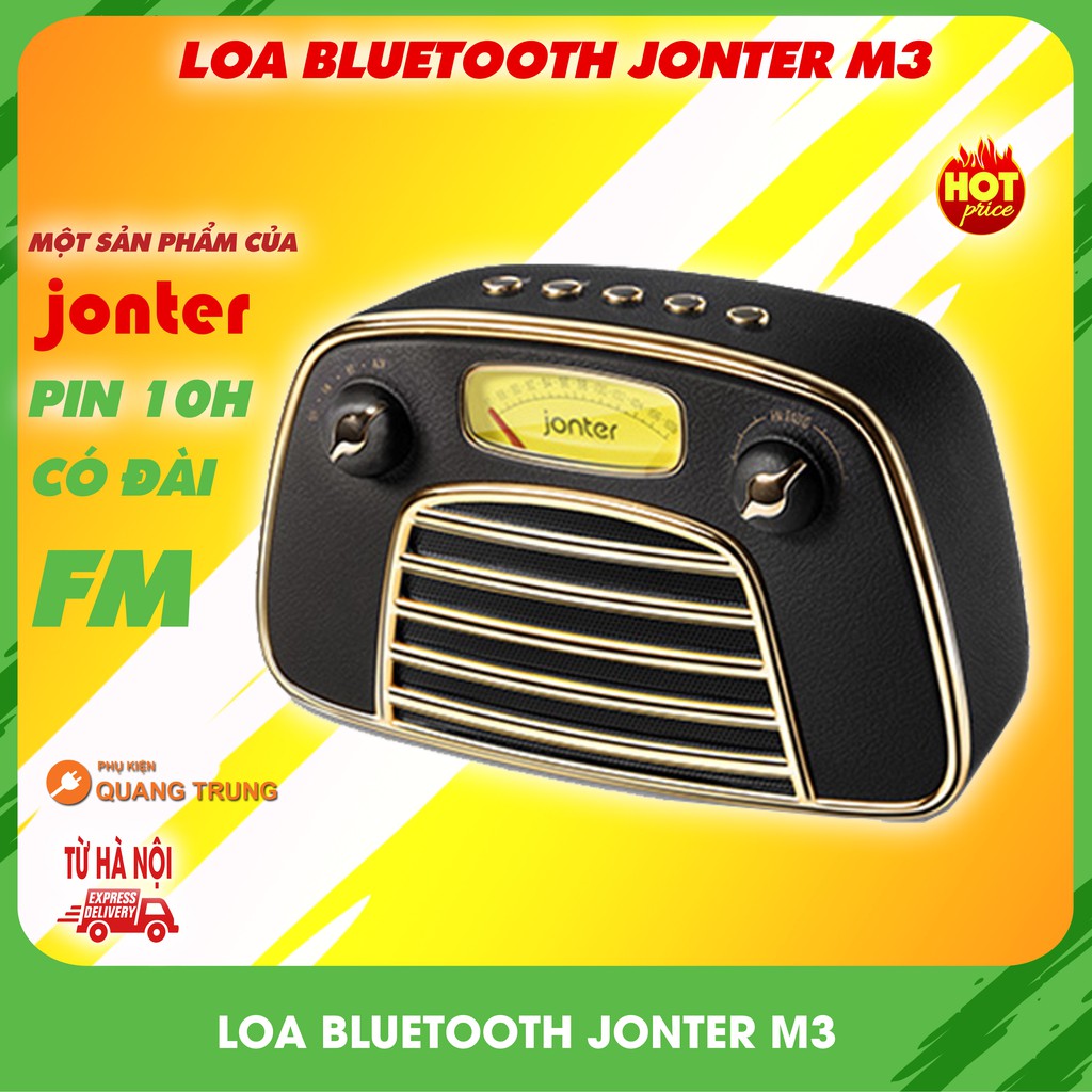 Loa bluetooth jonter m3giả cổcực chất lượngcó fm, cam kết sản phẩm đúng mô tả, chất lượng đảm bảo an toàn đến sức khỏe người sử dụng